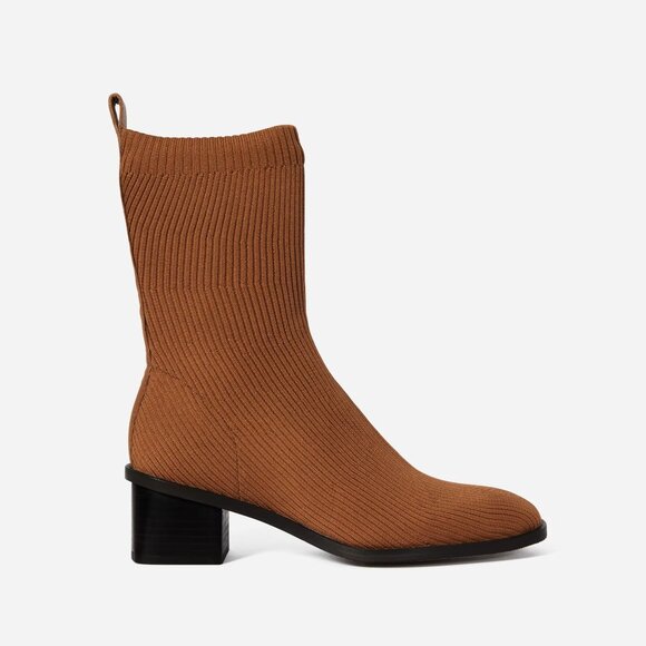 Everlane Shoes The High-Ankle Glove Boot in ReKnit Toffee Brown Size 7 - Picture 1 of 10